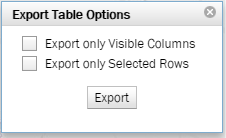 Export Table Options dialog image